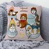 Funny Cat Mofusand Anime Cushion Cover Pillowcase Upholstery Sofa Throw Pillow Home Decor Pillowcas