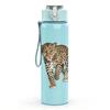 1PC Leopard Wild Cheetah Animal Print 750ml Color Plastic Sports Water Bottle Leakproof Flip Straw Lid Suitable for Sports Office Home Use