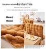 Winter Plush Non-Slip Thick Chair Cushion with Integrated Backrest for Living Room, Dining, and Office