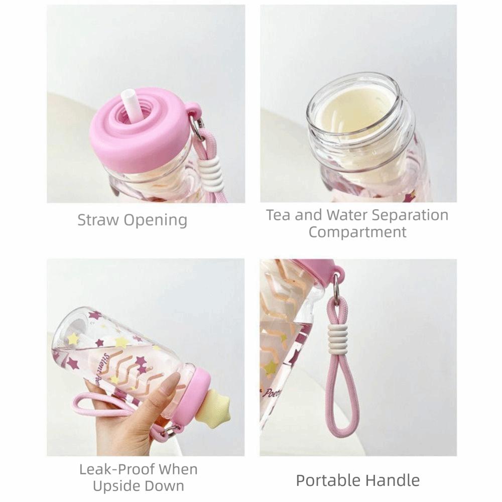 BPA Free Portable Straw Cup Large Capacity Drinking Bottle With Tea Infuser  Travel