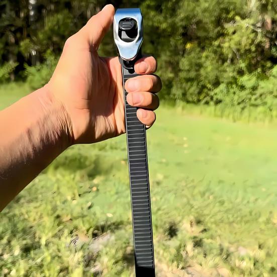 Heavy-Duty Grip Lock Strap Reusable Connectable Multi-purpose Ratchet Strap Adjustable Metal Ratchet Buckle Locking Fixing Strap