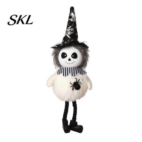 Witch Figurine For Halloween Plush Pom Hanging Decoration, Pumpkin/Ghost/Black Cat/Witch Doll Holiday Decoration Ornament for Tree, Porch, Window