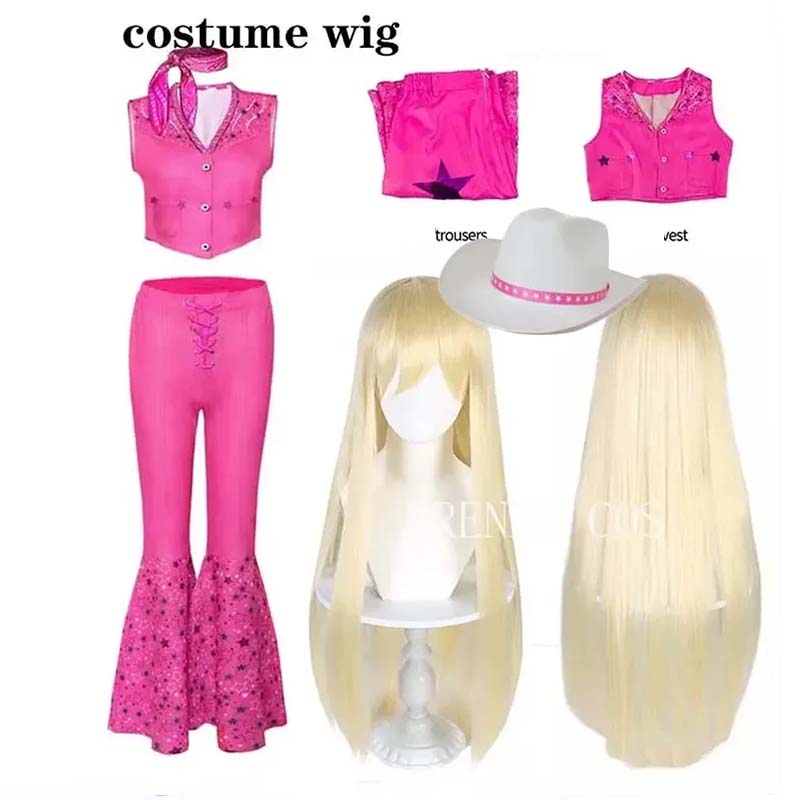 Frauen Prinzessin Cosplay Kostüm Pink Outfits Anzug Verkleidung Bar Bi Pink Anzug Schal Hut Für Comic Con Halloween