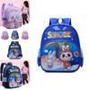 Fun And Functional Soft Polyester Lined Kids Backpack With Playful Cartoon Prints