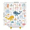 Underwater Shower Curtain 180X180Cm – Playful Ocean Animals For Kids Bathroom, Whimsical Aquatic Decor, 12 Hooks