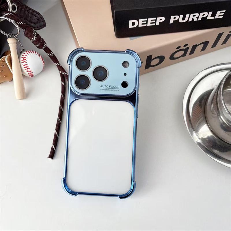 iPhone 17 Pro Case with Large Window & Transparent Back for 16 Pro, Electroplated 15 Pro, and 14 Pro