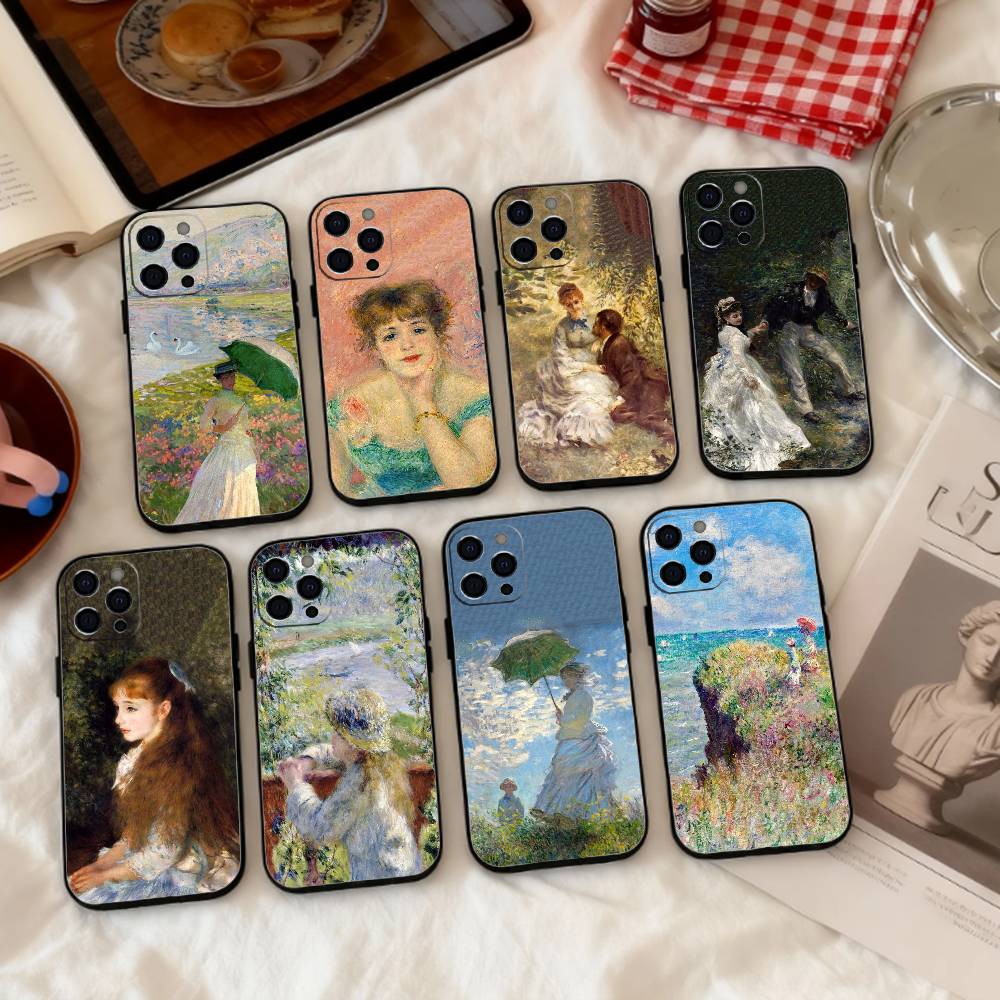P-Pierre A-Auguste R-Renoir Phone Case Silicone Soft For IPhone 17 16 15 14 13 12 11 X XR Plus Pro Max Plus