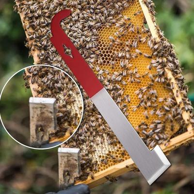 1PC 27cm Beekeeping Steel J Shape J-type Tool Bee Multifunctional Hook Tools Curved Red Tail Hive Scraper Beekeeping