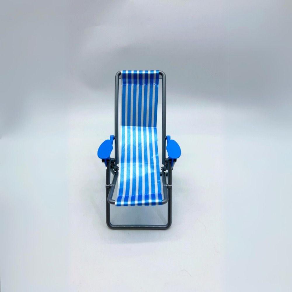 4 Colors Foldable Beach Chair Model Mini Dolls House Furniture Decoration  Outdoor Dollhouse
