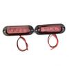 2x LED Red Side Marker Light 12/24V LED Rear Clearance Lamp Caravan Tail Lights For Truck RV Trailer Lorry Pickup Boats