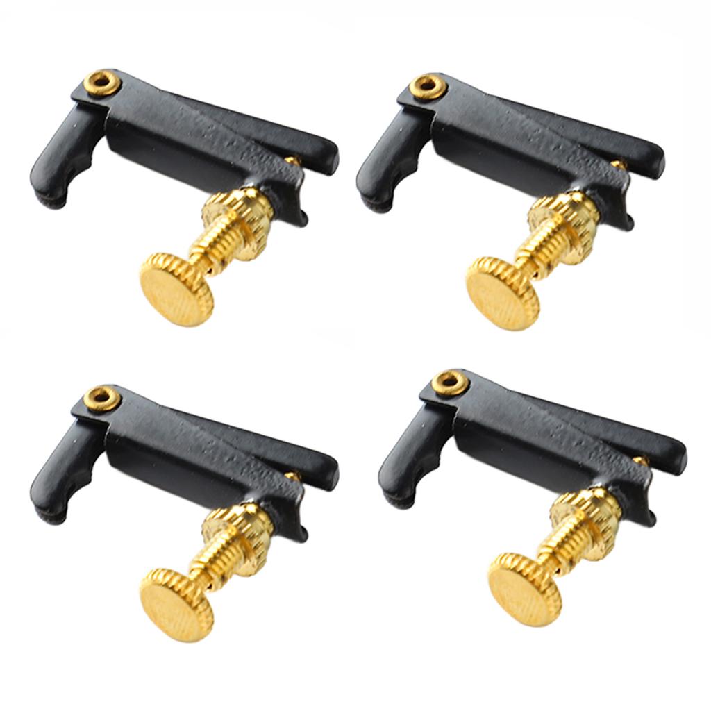 4Pcs 1 2 Violin Fine Tuner Metal Violin String Adjuster Part Musical Instrument Accessory