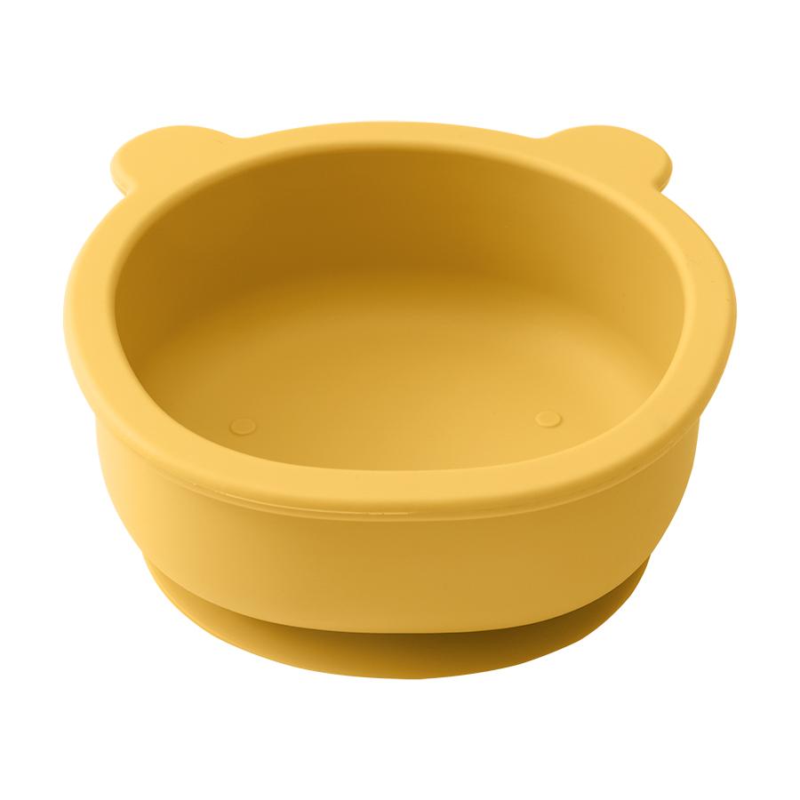 Color Kids Silicone Feeding Baby Tableware Cute Cartoon Bear Bowl Suction Feeding Bowl Toddle Training Dinner Dishes Baby Stuff