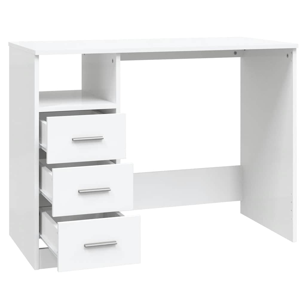 Scrivania con Cassetti Bianca 102 x 50 x 76 cm Legno Ingegnerizzato