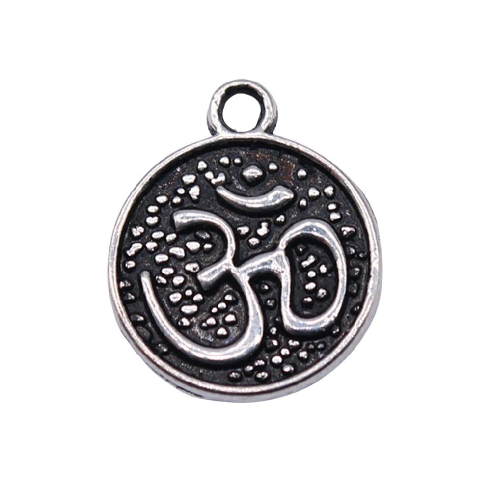 Om Lotus Charms Sports Pendants For Spiritual Yoga Themed Jewelry