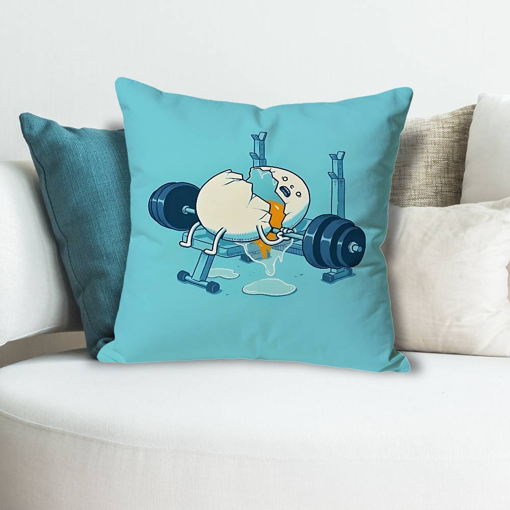 Funny Food Art Anime Celebrity Merchandise AllMatch Printed Pillow Case Sofa Car Office Room Decoration Protector
