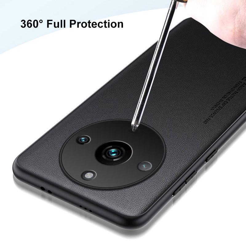 Luxury PU Leather Case For Realme 11 Pro+ Back Cover Silicone Shockproof Full Protection Phone Case For Realme 11 Pro Plus 5G
