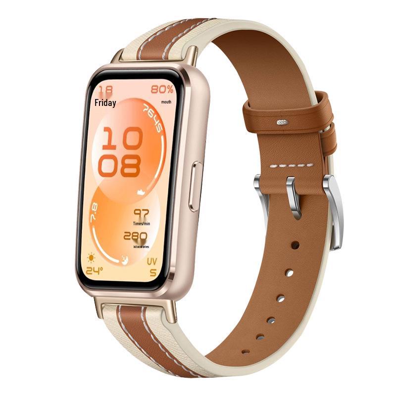 Compatible with Huawei Watch 10, 3D Embossed PU Leather Strap, Fits Huawei Band 8/9 Sports Watch. Black Connector