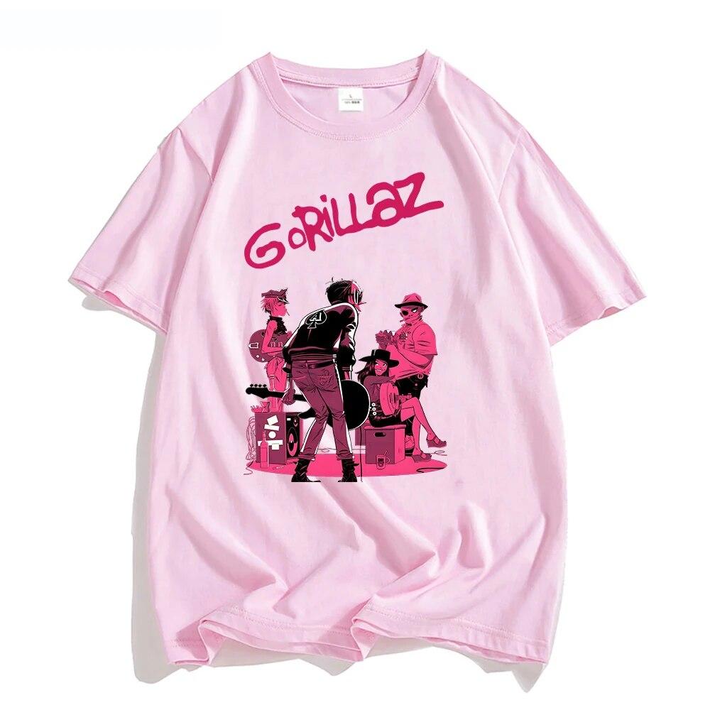New Album T-shirt Gorillaz Summer Rock Band Gorillazs Women T Shirt Hip-Hop Fashion Rap Music Unisex Tee Oversize Shirt