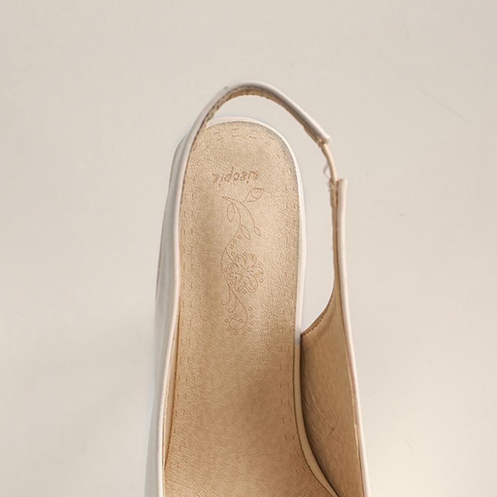 Beige Yellow Women Slingback Sandals Slingback Pointed Toe High Heel Small Big Size 32 46