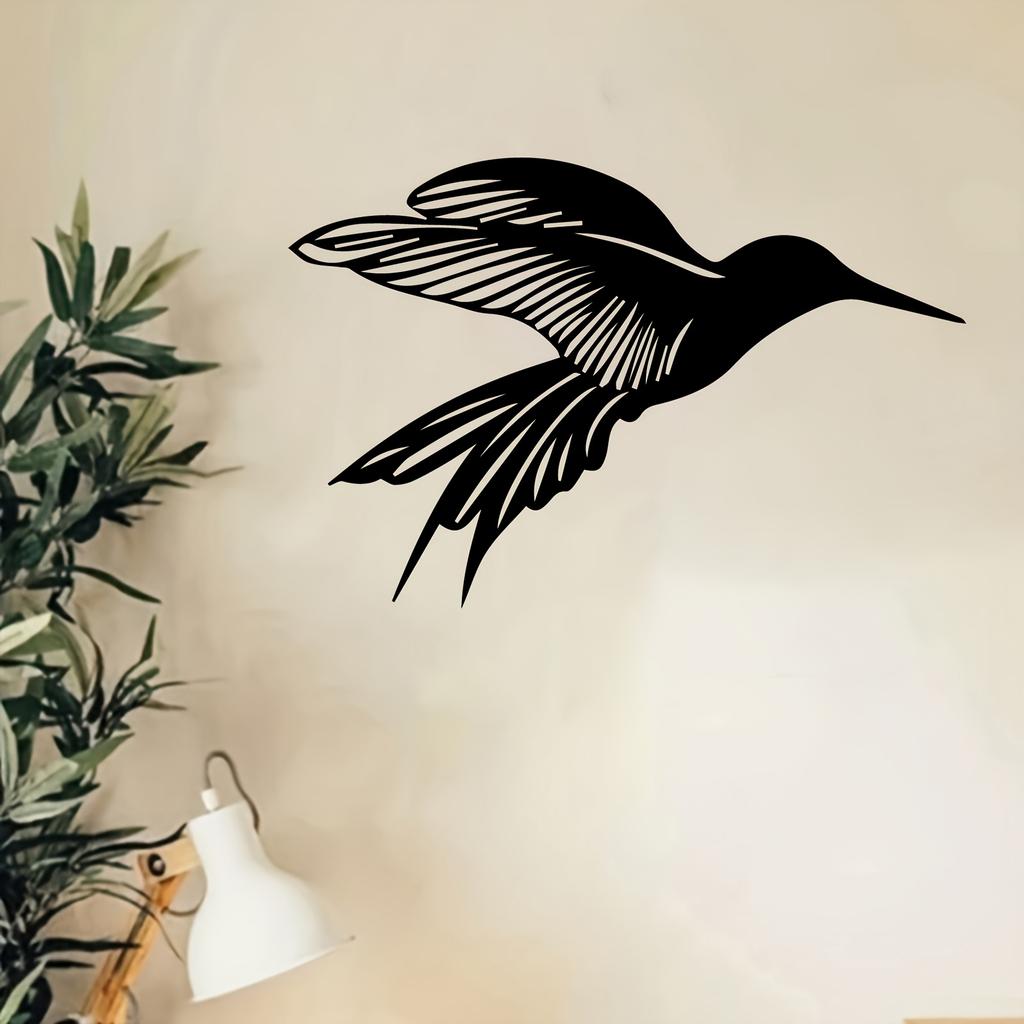 1pc Hummingbird Metal Wall Art, Weather Resistant Garden Statue Mural, Outdoor Fence Decor, Gift for Bird Lovers Valentine Day