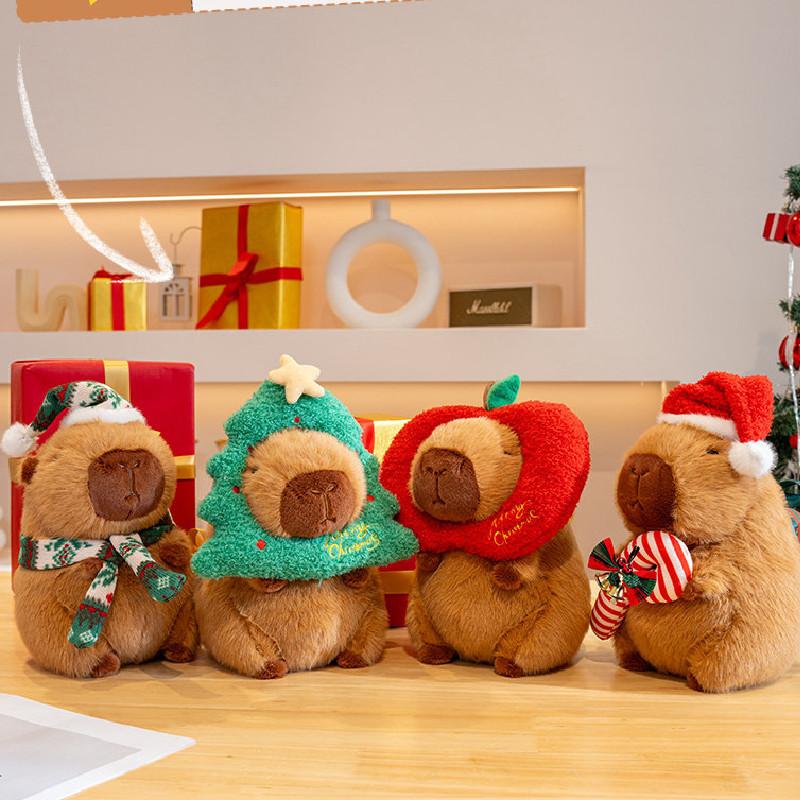 Adorable Christmas Series Capybara Plush Toy For Kids Featuring Soft Pp Cotton Filling And Cute Designs