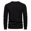 Men's Four-Button Waffle Knit Henley Long Sleeve T-Shirt