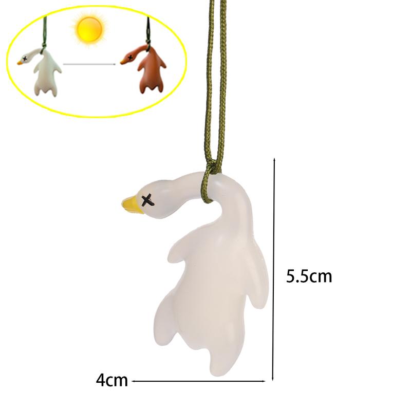 10/1PCS Cartoon Cute Anime Color-Changing Roast Duck Pendant Diy Kawaii Car Accessories Keychain Back Packaging Accessories Gift