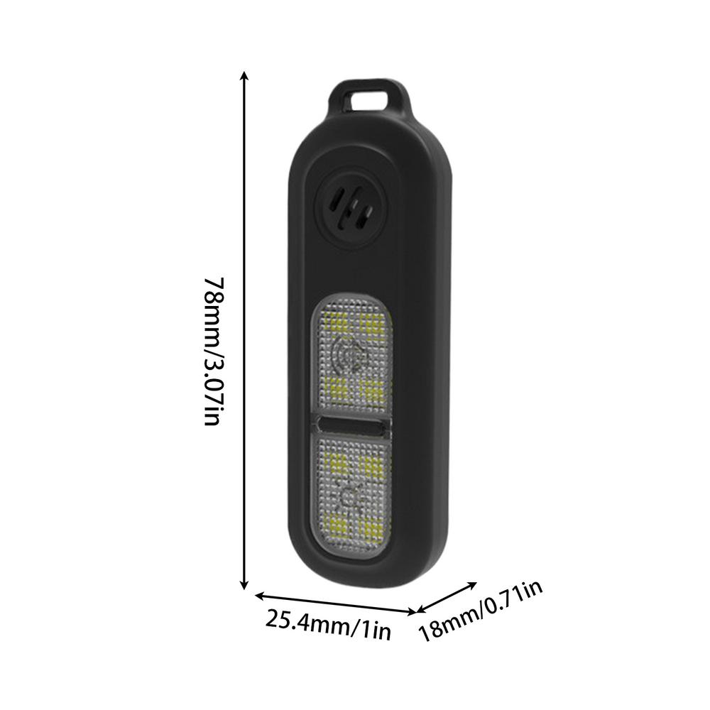 

Outdoor night running three-color luminous light Personal Safety Alarm 130dB Siren Strobe & Key Chain Anti Robbery Call for Help чорний