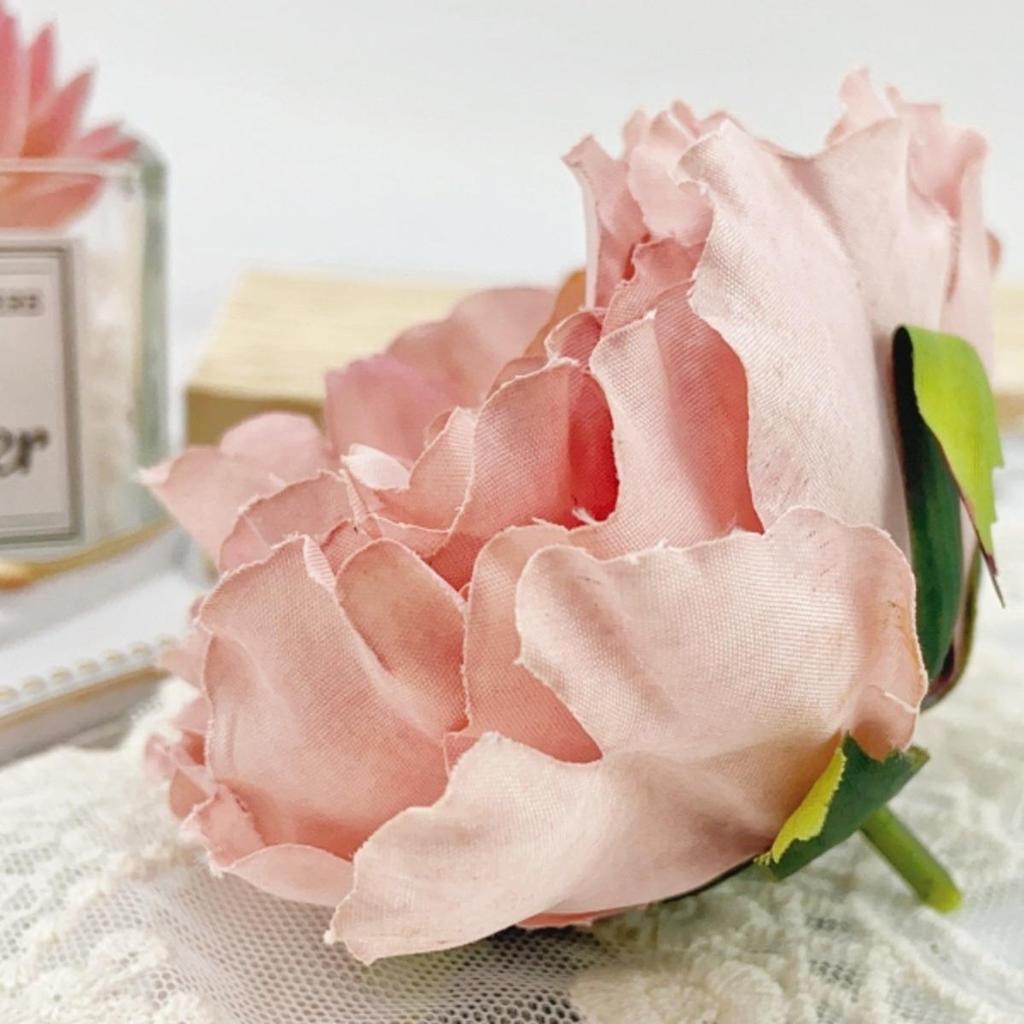 Domowy wieniec z jedwabnych piwonii w stylu europejskim vintage – Duży sztuczny kwiat do dekoracji domu