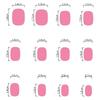 24Pcs Artificial Nail White Floral Heart Patterns Press On Nail Full Cover Acrylic Nail For Daily Wear And Special Event