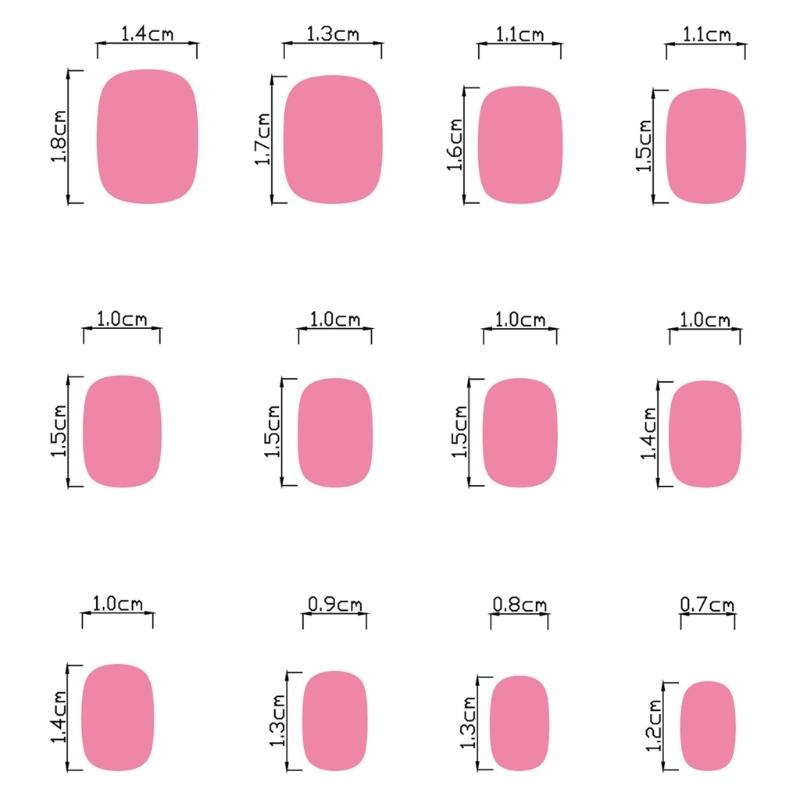 24Pcs Artificial Nail White Floral Heart Patterns Press On Nail Full Cover Acrylic Nail For Daily Wear And Special Event