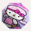 Bath Hello Kitty Cartoon Umbrella, Portable 3-Fold Compact Umbrella, Suitable for Camping, Hiking and Travel, Ideal Easter Birthday Gift for Family an