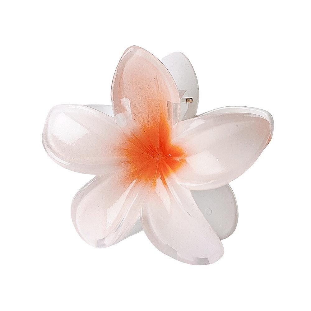 Flower Claw Clip Women Hawaiian Girl Hair Accessories Flower Ponytail Clip Clamp Barrettes Hairpin Summer Beach Jewelry