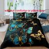 Butterfly Style - Digital Printed Duvet Kit - Polyester - Bedroom Decor -1 Bed Cover +2 Pillowcase (no Pillow Core)