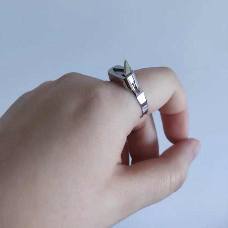 Schöner Verstellbarer 16-22mm Ring Kurier Öffnungs Handgepäck Werkzeug Damen Herren Ring mit Schalter Ring