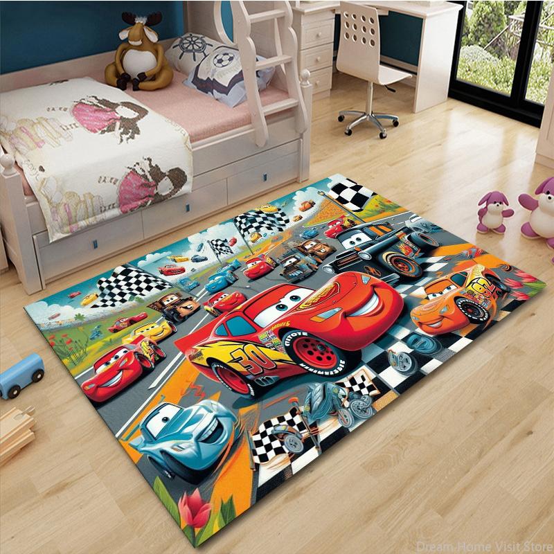 Cars McQueen Motorway Mat Road Rug Carpet for Living Room, Car Rug, Floor Carpet, Kids Room Runner, Nursery Rug, Play Rug