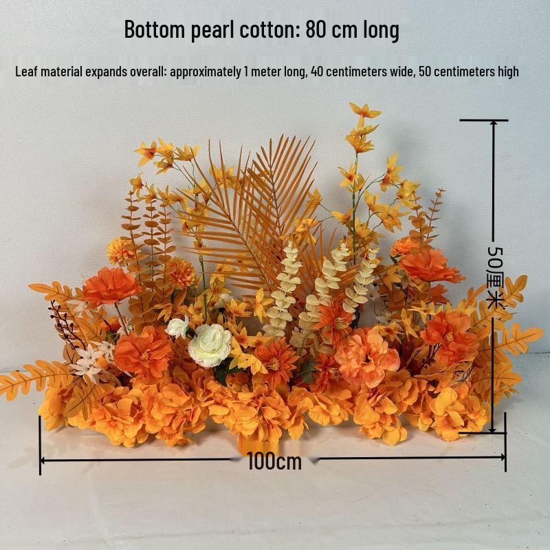 Mori Style Wedding Aisle Flower Row - Artificial Floral Decoration for T-Stage & Background