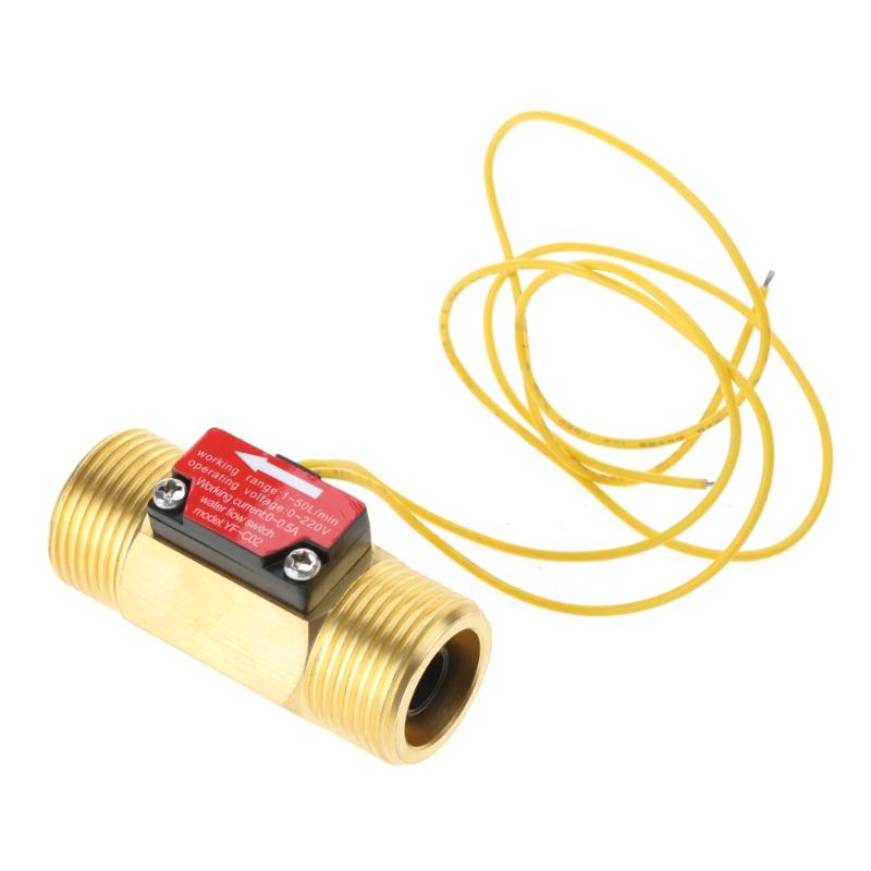 High Performances DN20 Water Flow Brass Water Flow Switchs 1.5-50L/min Water Flows Control Liquid Flowmeter A0KF