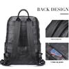 Herrenrucksack aus echtem Leder: Leichte, geräumige, Business Casual Computertasche