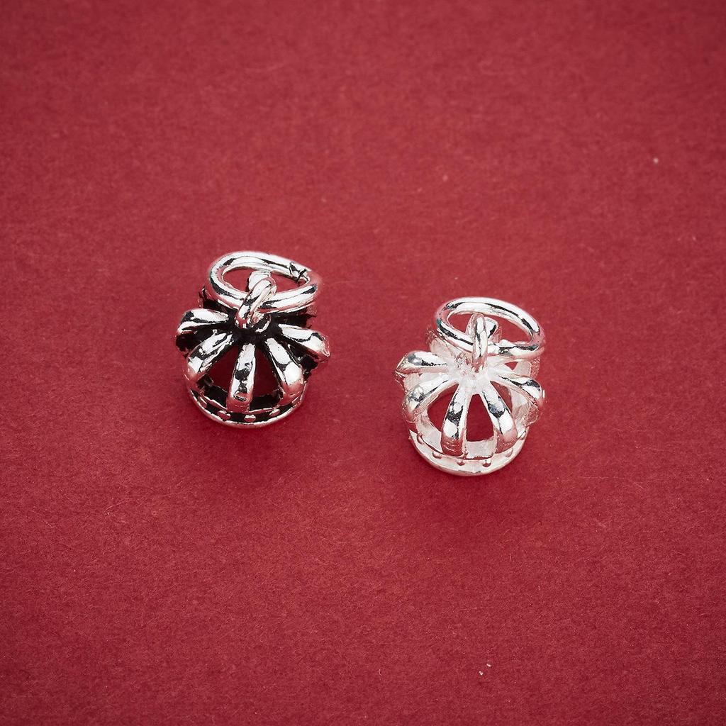Sterling Silver S925 Royal Crown Pendant Kit for DIY Bracelets & Necklaces