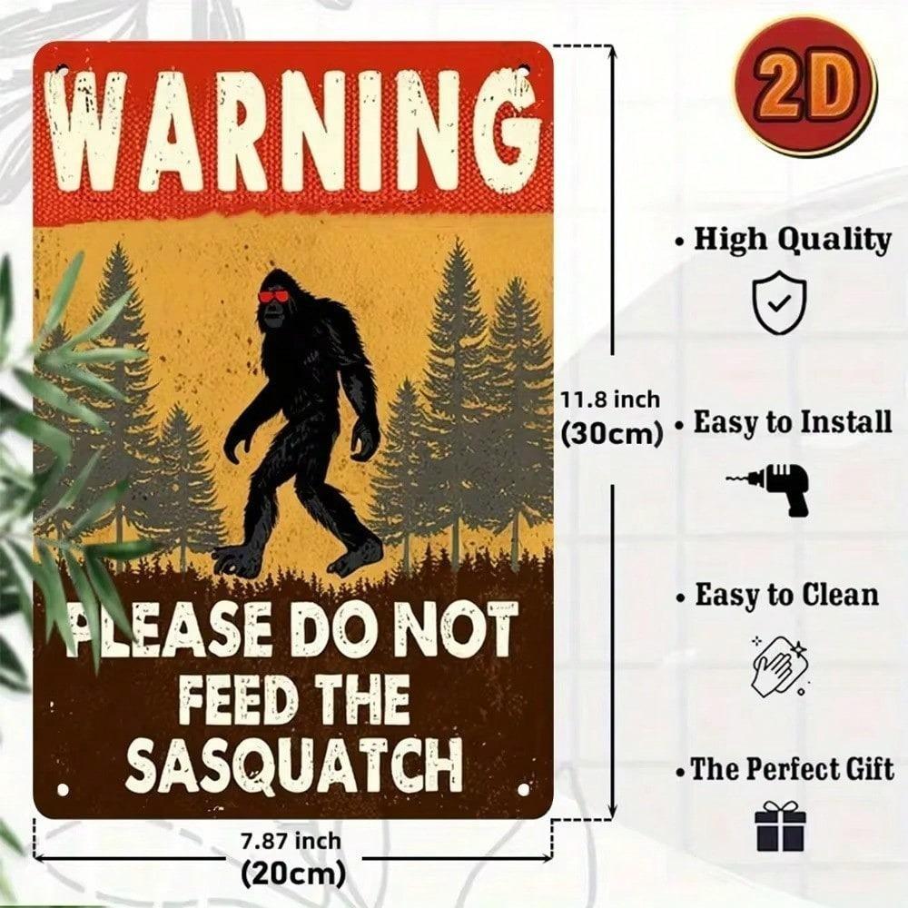 Sasquatch Vintage Metal Sign Outdoor Garden Decor Garage Bar Gift