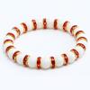 8mm White Porcelain Beads Rhinestone Bracelet: Trendy Unisex Wristband with Hand Rope