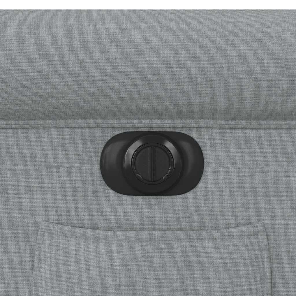 Electric Recliner Chair Light Grey Fabric