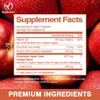 Premium apple cider vinegar capsules, each containing 1877 mg, gentle and easily absorbed, suitable for both men and women.