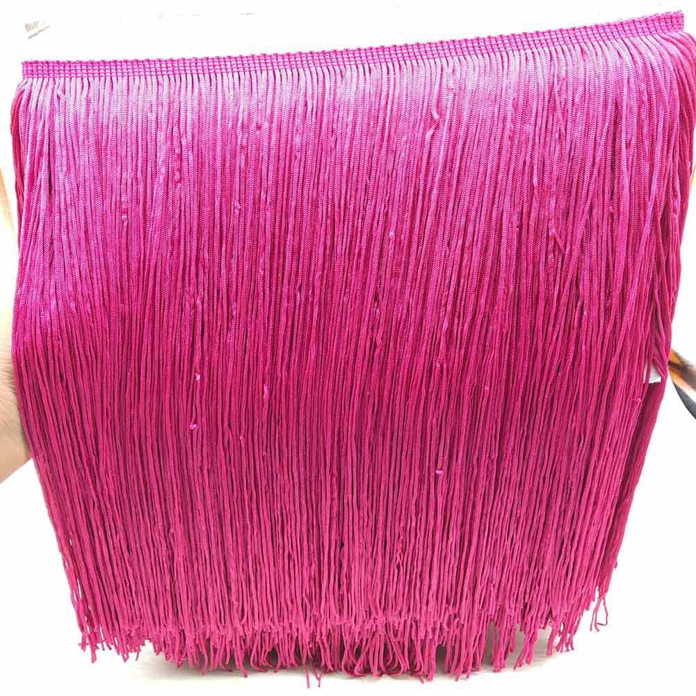 30cm Wide Polyester Latin Dance Tassel Lace - Custom Clothing Accessory