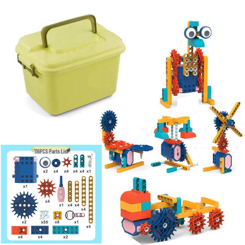 Large Particle Electric Gear Building Blocks - Educational Construction Toys for Children's Cognitive Development Age 3+