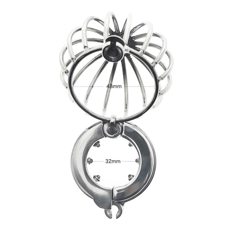 Edelstahl Dick Stealth Lock Schwerer Hodensack Anhänger Ball Stretcher Hodensack Hoden Keuschheitsschloss Cock Cage Ring Penisring