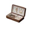 Exquisite Black Walnut Velvet Jewelry Box: Solid Wood Storage for Rings and Earrings