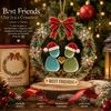Party Supplies for Home Best Friends Christmas Wreath Pendant, Acrylic Hanging Ornament, Festive Atmosphere Decor Decorative Piece Holiday Decoration