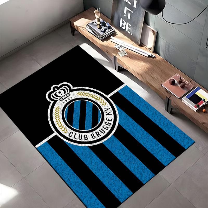 Club Brugge Logo Striped Carpet Suitable As a Non-slip Mat for the Living Room or Bedroom Sofa